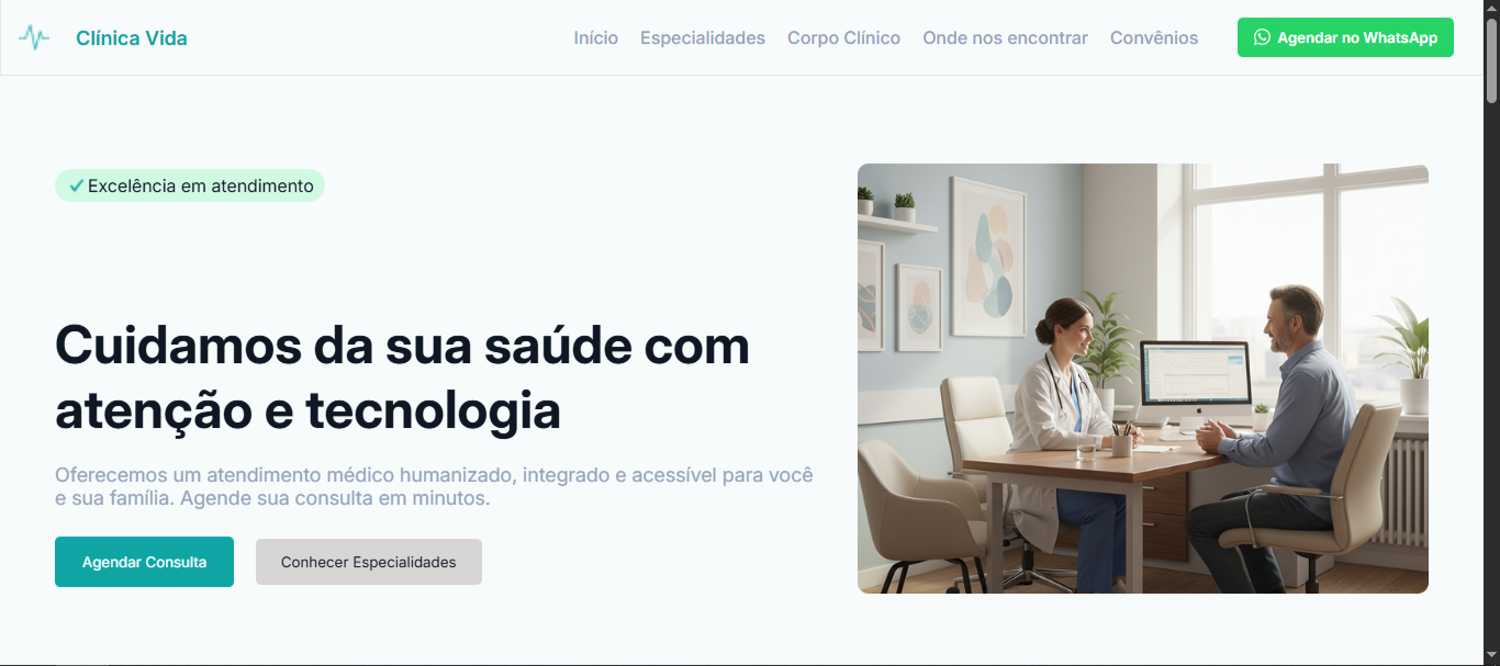 imagem do projeto de clínica de saúde