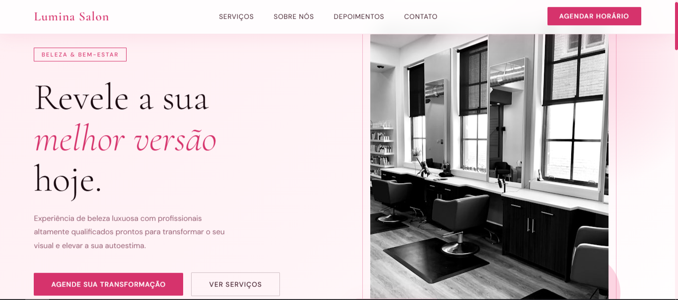 imagem do projeto de salão de beleza